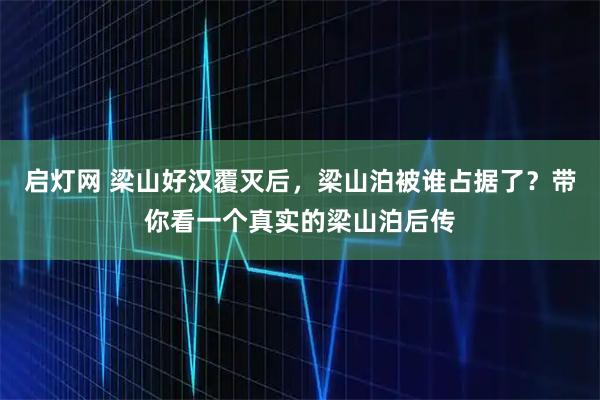 启灯网 梁山好汉覆灭后，梁山泊被谁占据了？带你看一个真实的梁山泊后传